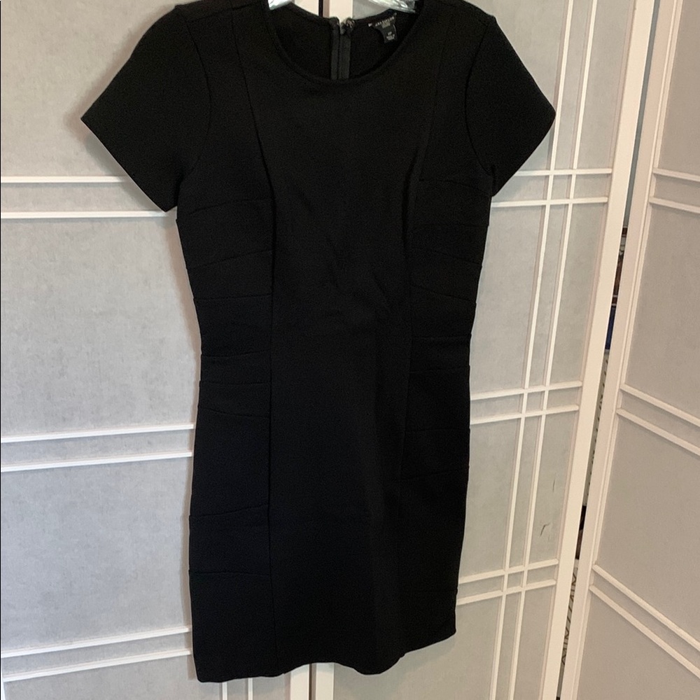 Ann Taylor Black Sheath Mini Dress Crew Neck
